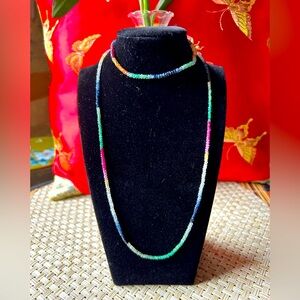 Sapphire, genuine, multicolor beaded necklace and bracelet set